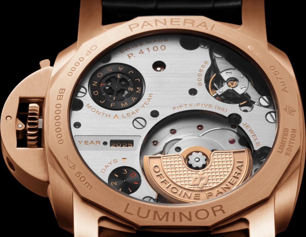 Panerai,Luminor 44mm,44mm,Goldtech,Burgundy,Automatic,Perpetual Calendar,Leap Year,Month,Date,72hours,In-house Caliber,PAM01688