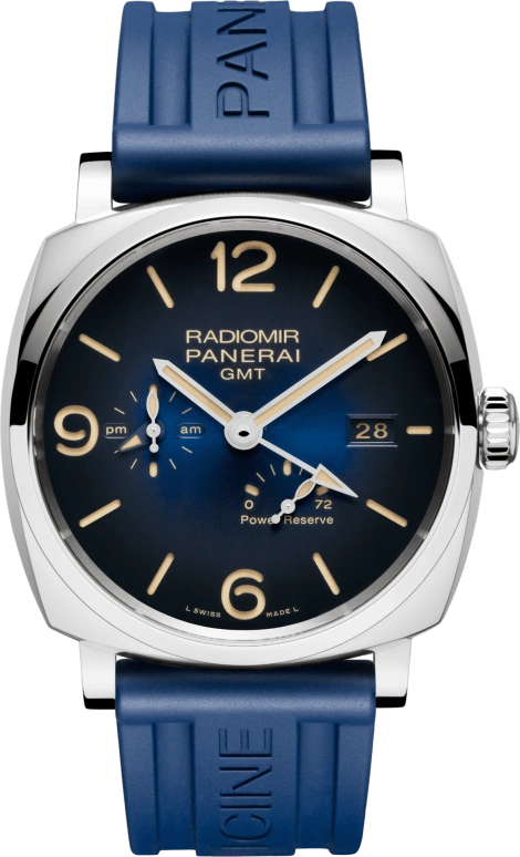 Panerai,Radiomir 1940 45mm,45mm,Stainless Steel,Blue,Automatic,Day,Power Reserve Indicator,Day / Night Indication,PAM00946