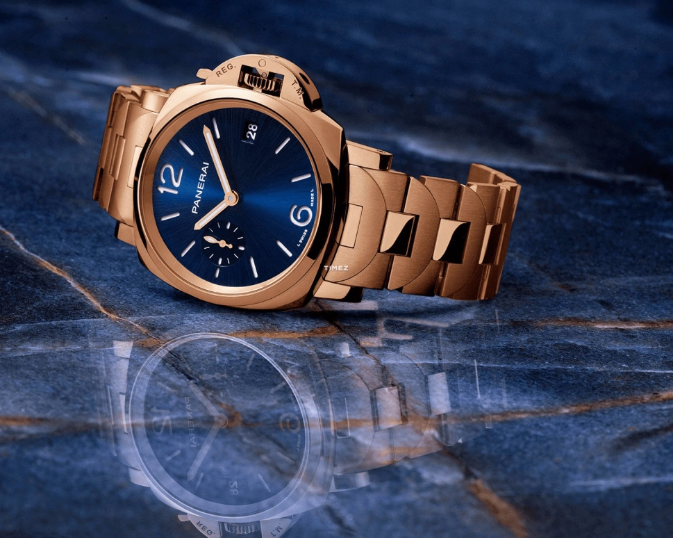 Panerai,Luminor Due 38mm,38mm,Goldtech,Blue,Automatic,Day,72hours,PAM01182