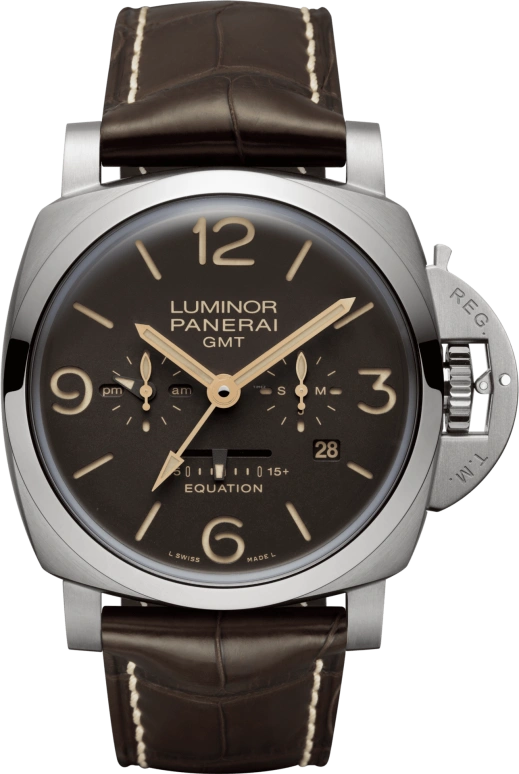 Panerai,Luminor 1950 47mm,47mm,Titanium,Brown,Handwound,Month,Date,Power Reserve Indicator,Equation of Time,192hours,In-house Caliber,PAM00656