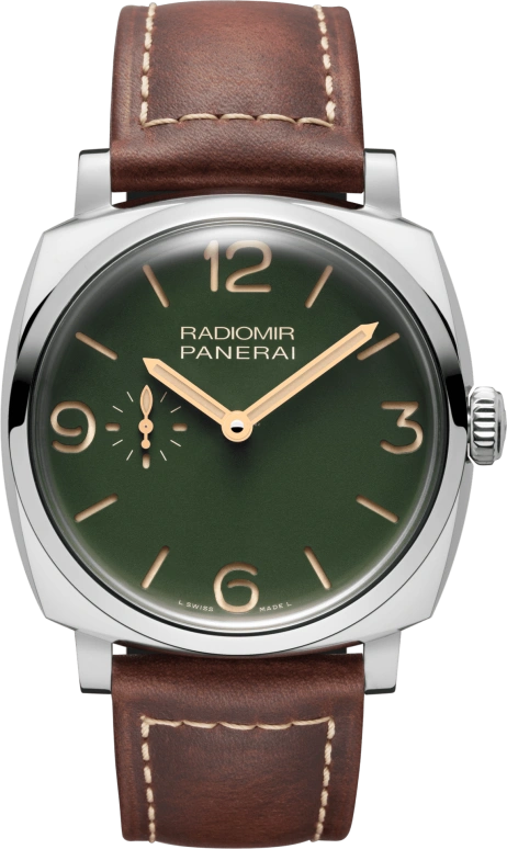 Panerai,Radiomir 1940 45mm,45mm,Stainless Steel,Green,Automatic,Day,Power Reserve Indicator,PAM00995