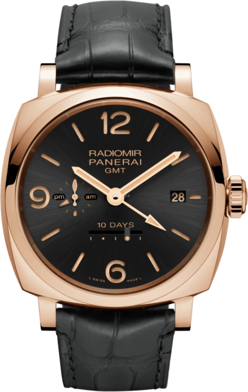 Panerai,Radiomir 1940 47mm,47mm,Red Gold,Black,Automatic,Date,Power Reserve Indicator,PAM00625