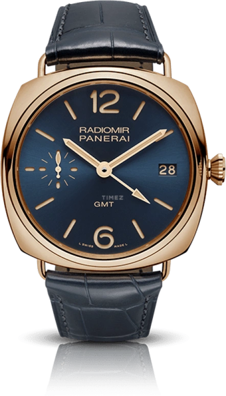 Panerai,Radiomir 47mm,47mm,Red Gold,Blue,Handwound,Day,Power Reserve Indicator,Dule Time,PAM00598