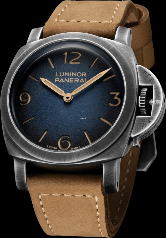 Panerai,Luminor 44mm,44mm,Stainless Steel,Blue,Handwound,72hours,In-house Caliber,PAM02025