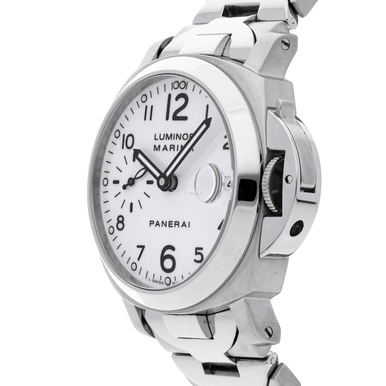 Panerai,Luminor 40mm,40mm,Stainless Steel,White,Automatic,Day,42hours,PAM00051