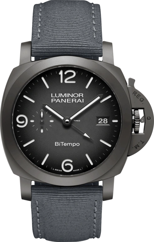 Panerai,Luminor 44mm,44mm,Titanium,Grey,Automatic,Day,72hours,PAM01467