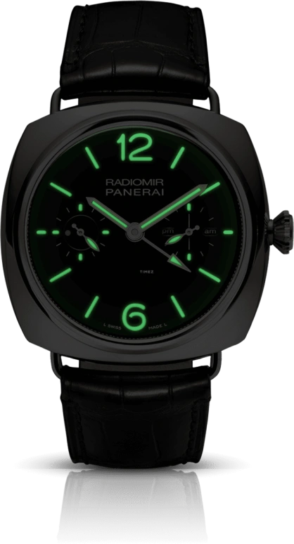 Panerai,Radiomir 48mm,48mm,Platinum,Black,Handwound,Power Reserve Indicator,Dule Time,Tourbillon,Day / Night Indication,144hours,In-house Caliber,PAM00316