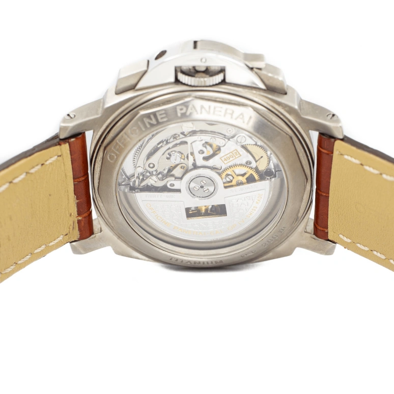 Panerai,Luminor 40mm,40mm,Titanium,Black,Automatic,Chronograph,Day,PAM00074