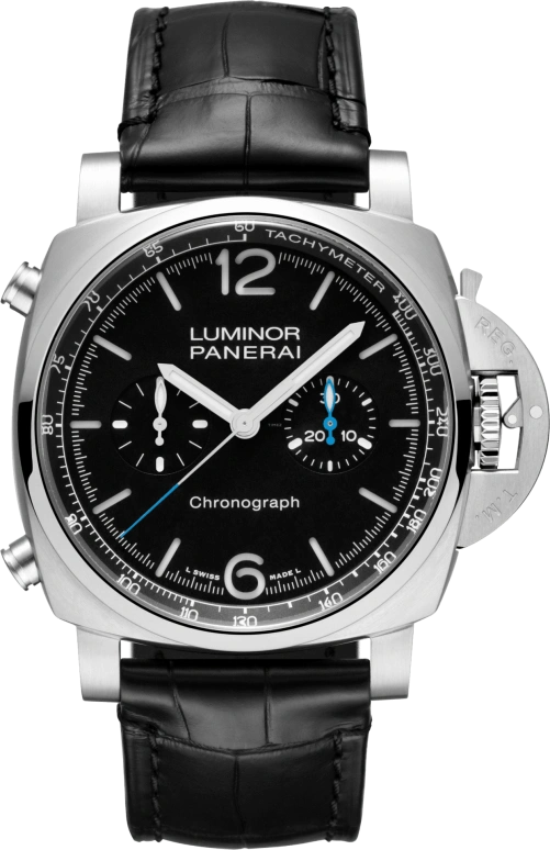 Panerai,Luminor 1950 44mm,44mm,Stainless Steel,Black,Automatic,Chronograph,42hours,PAM01109