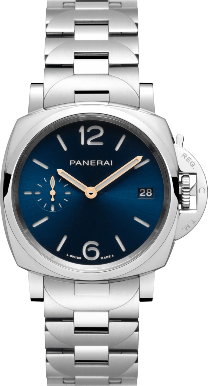 Panerai,Luminor Due 38mm,38mm,Stainless Steel,Blue,Automatic,Date,72hours,PAM01123