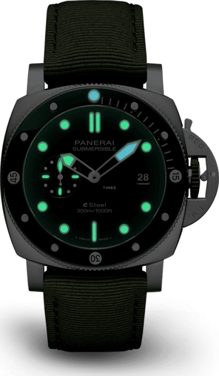 Panerai,Submersible 44mm,44mm,Ceramic,Stainless Steel,Green,Automatic,Date,72hours,PAM01287