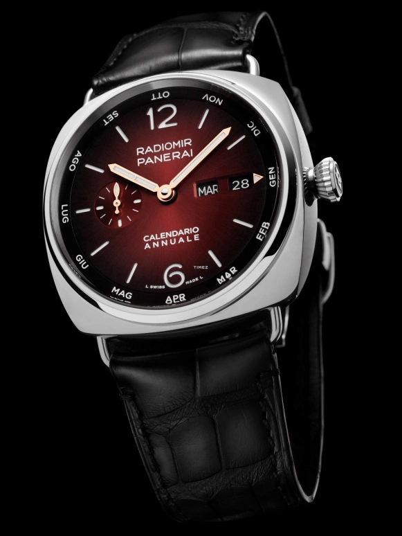 Panerai,Radiomir 45mm,45mm,Platinum,Burgundy,Luminous,Automatic,Month,Date,Day,PAM01432