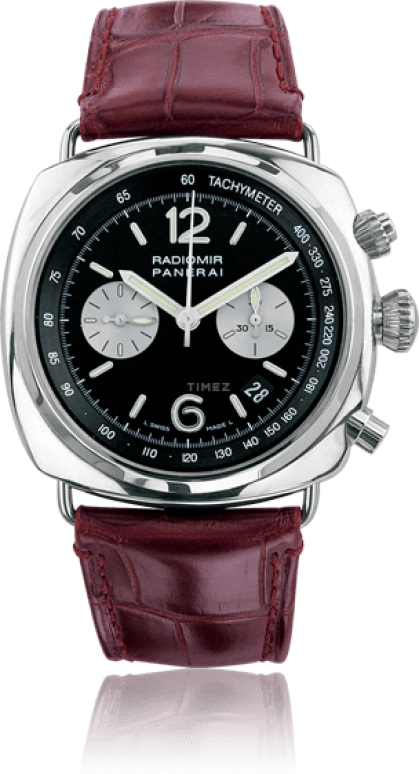 Panerai,Radiomir 44mm,44mm,Stainless Steel,Black,Handwound,Chronograph,Day,PAM00163