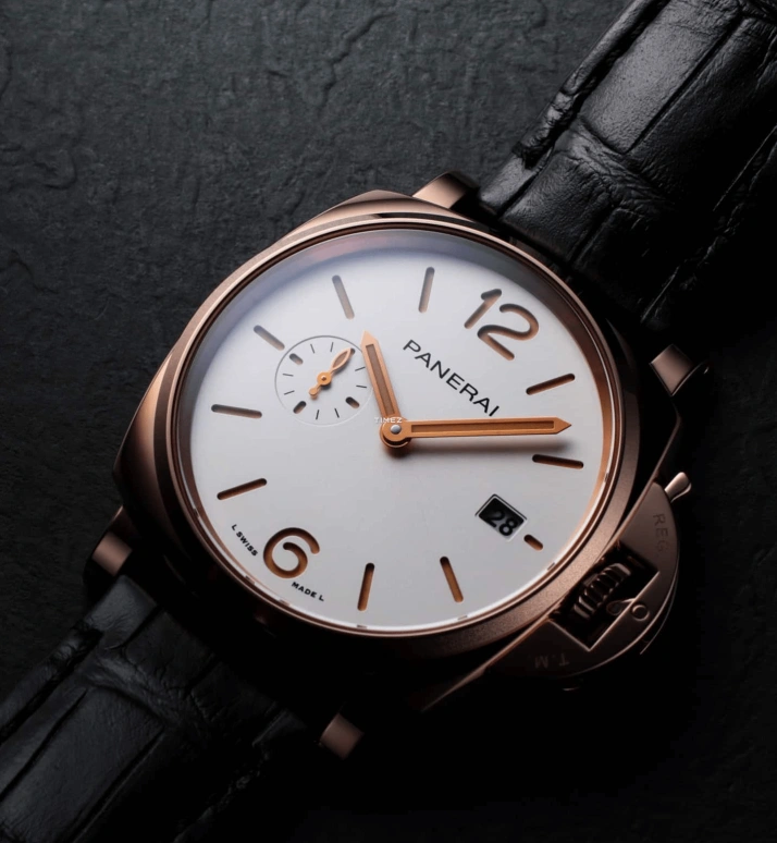 Panerai,Luminor Due 42mm,42mm,Rose Gold,White,Automatic,Day,72hours,PAM01336