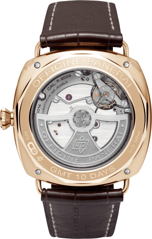 Panerai,Radiomir 46mm,46mm,Red Gold,Brown,Automatic,Day,Power Reserve Indicator,Dule Time,Day / Night Indication,240hours,In-house Caliber,PAM00497