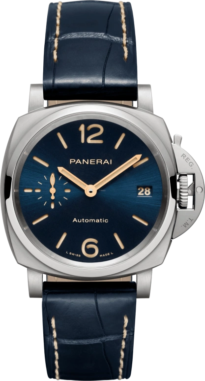Panerai,Luminor Due 38mm,38mm,Titanium,Blue,Automatic,Date,72hours,PAM00926
