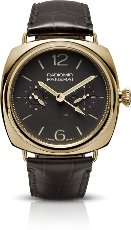 Panerai,Radiomir 48mm,48mm,Pink Gold,Black,Handwound,Power Reserve Indicator,Dule Time,Tourbillon,Day / Night Indication,144hours,In-house Caliber,PAM00330