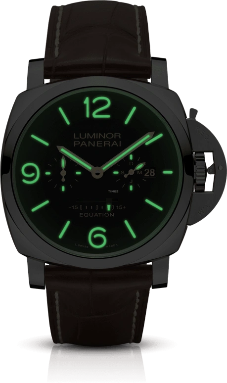 Panerai,Luminor 1950 47mm,47mm,Stainless Steel,Black,Handwound,Month,Date,Power Reserve Indicator,Equation of Time,192hours,In-house Caliber,PAM00601