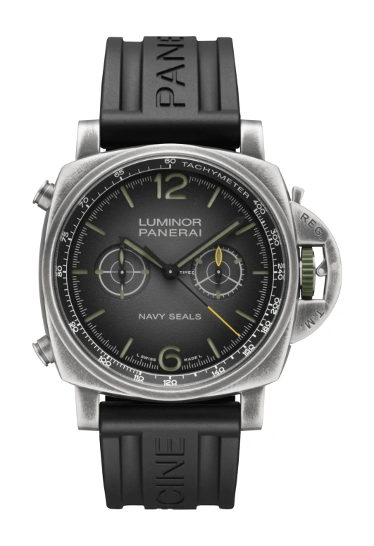 Panerai,Luminor 44mm,44mm,Stainless Steel,Black,Automatic,Chronograph,42hours,PAM01409
