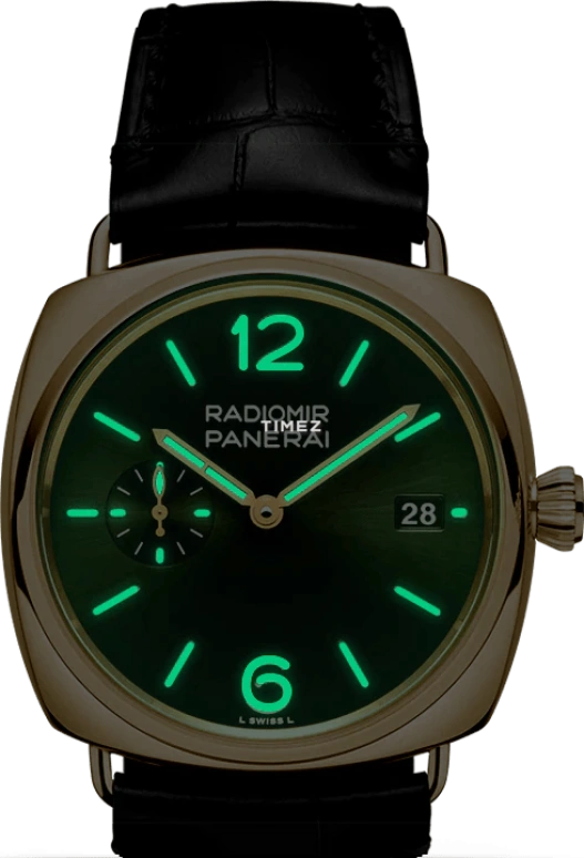 Panerai,Radiomir 40mm,40mm,Yellow Gold,Green,Automatic,Day,72hours,PAM01437