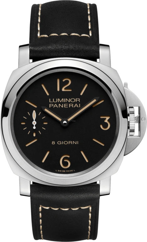 Panerai,Luminor 44mm,44mm,Stainless Steel,Black,Handwound,192hours,In-house Caliber,PAM00915