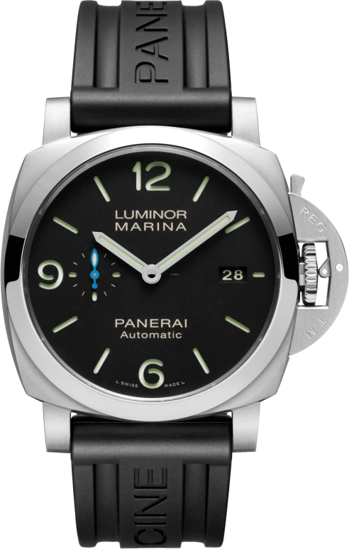 Panerai,Luminor 1950 44mm,44mm,Stainless Steel,Black,Automatic,Date,72hours,PAM01312