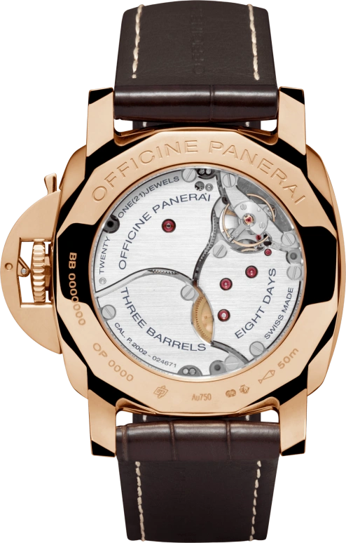 Panerai,Luminor 1950 44mm,44mm,Red Gold,Brown,Handwound,Date,Power Reserve Indicator,PAM00576
