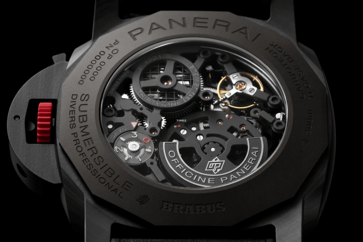 Panerai,Submersible 47mm,47mm,Carbotech,Skeleton,Black,Automatic,Day,Dule Time,Day / Night Indication,PAM01285