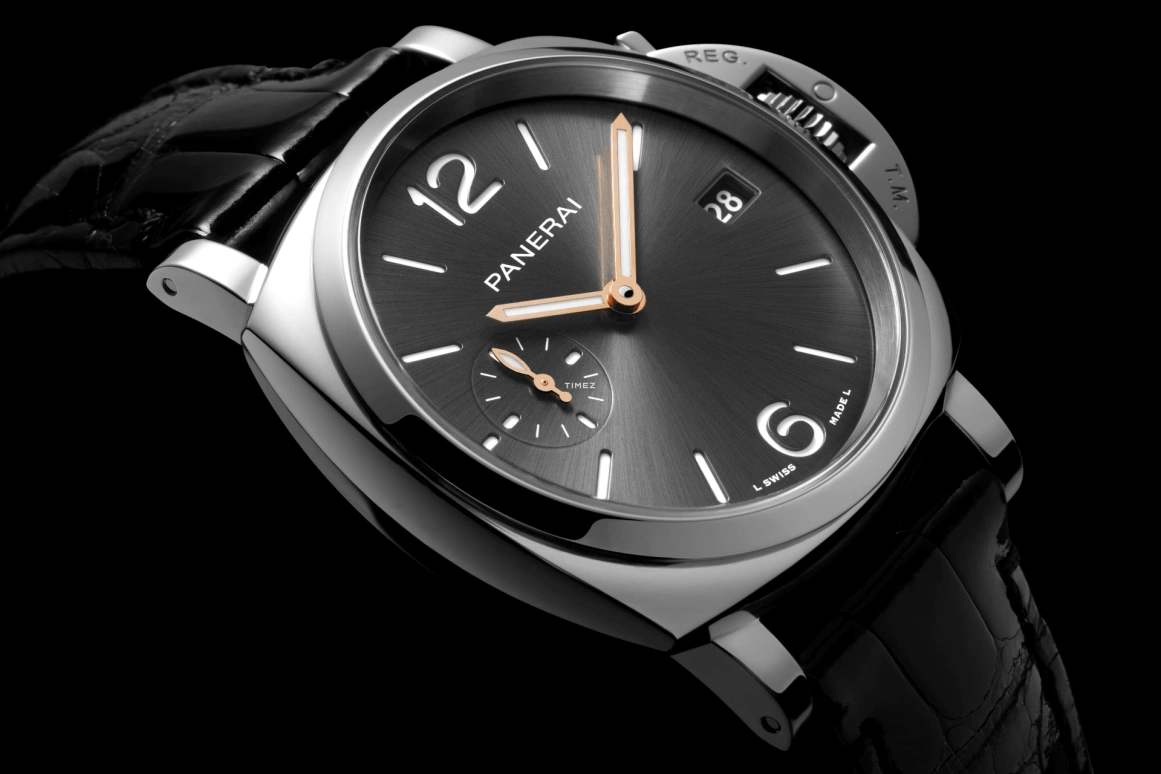 Panerai,Luminor 38mm,38mm,Stainless Steel,Black,Automatic,Day,72hours,PAM01552