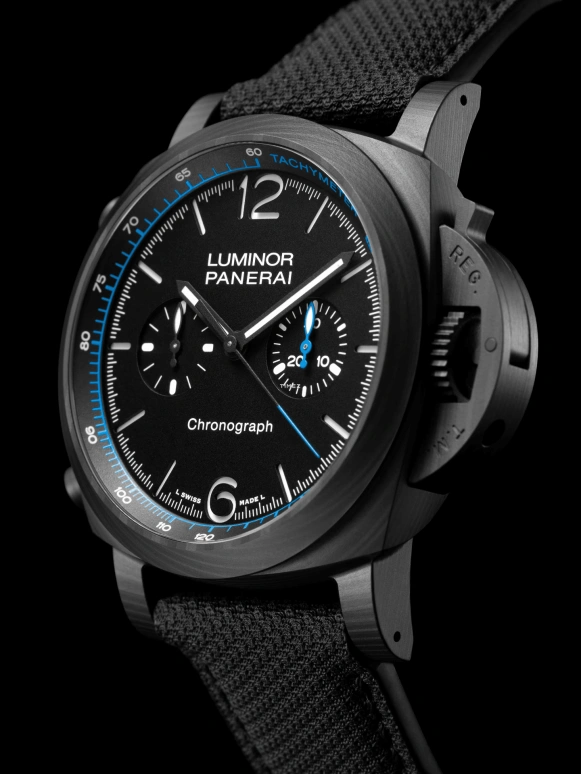 Panerai,Luminor 44mm,44mm,Carbon,Carbotech,Black,Automatic,Chronograph,42hours,PAM01219