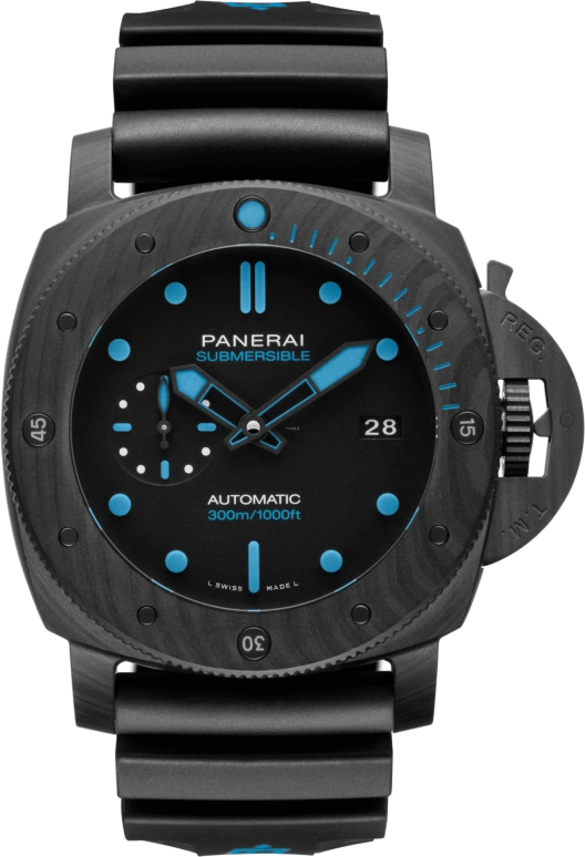 Panerai,Submersible 47mm,47mm,Titanium,Carbon,Black,Automatic,Date,72hours,PAM01616