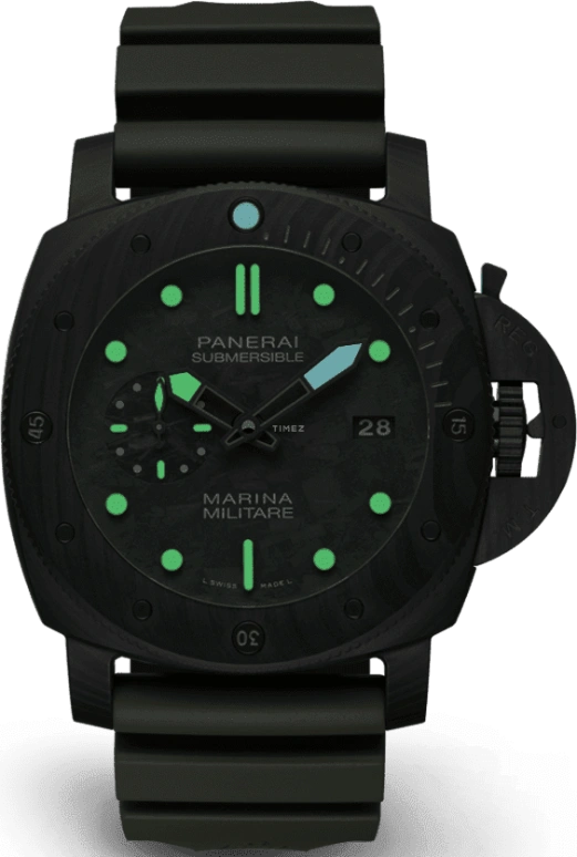 Panerai,Submersible 47mm,47mm,Titanium,Carbon,Black,Automatic,Date,72hours,PAM00961
