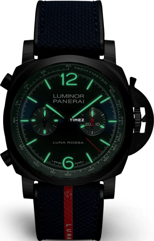 Panerai,Luminor 44mm,44mm,Carbotech,Blue,Automatic,Chronograph,42hours,PAM01519