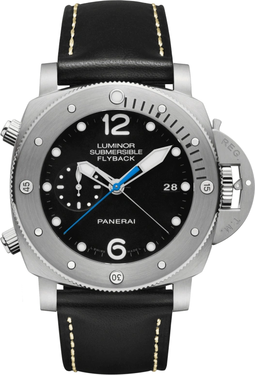 Panerai,Submersible 47mm,47mm,Titanium,Black,Automatic,Chronograph,Date,Flyback,Column Wheel,72hours,In-house Caliber,PAM00614