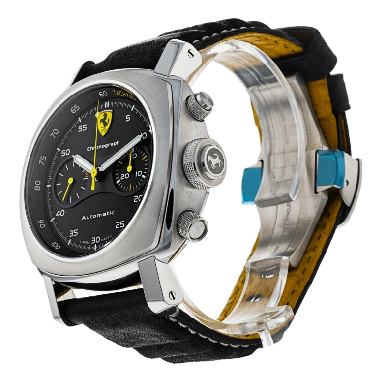 Panerai,Ferrari 45mm,45mm,Stainless Steel,Black,Automatic,Chronograph,46hours,FER00008