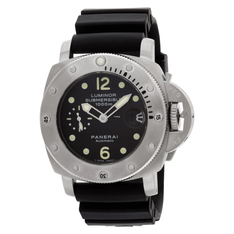 Panerai,Submersible 44mm,44mm,Stainless Steel,Black,Automatic,Day,42hours,PAM00243