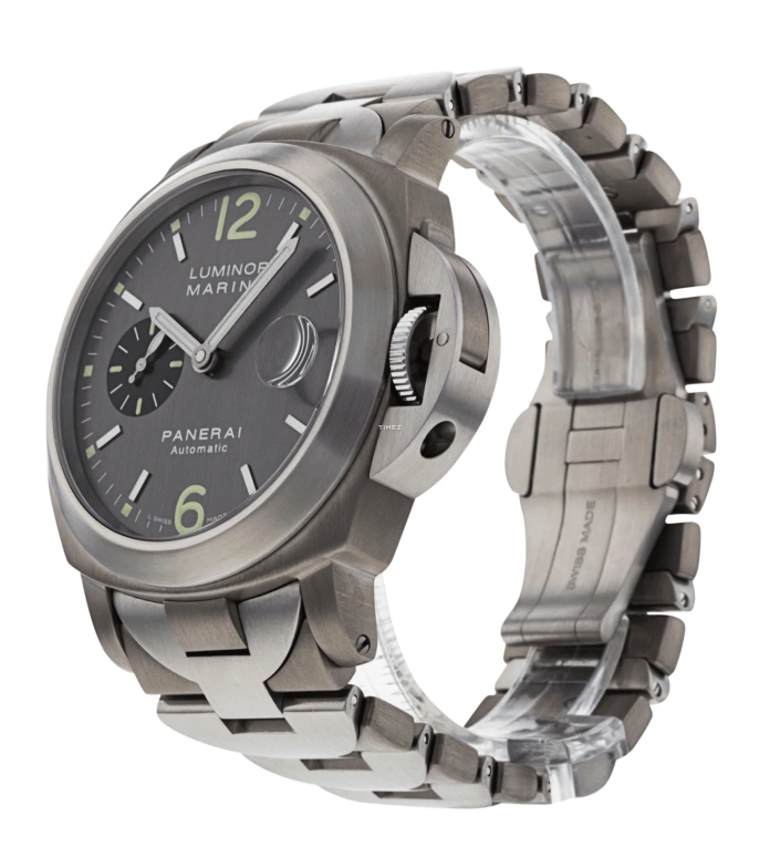 Panerai,Luminor 44mm,44mm,Titanium,Blue,Automatic,Day,42hours,PAM00091