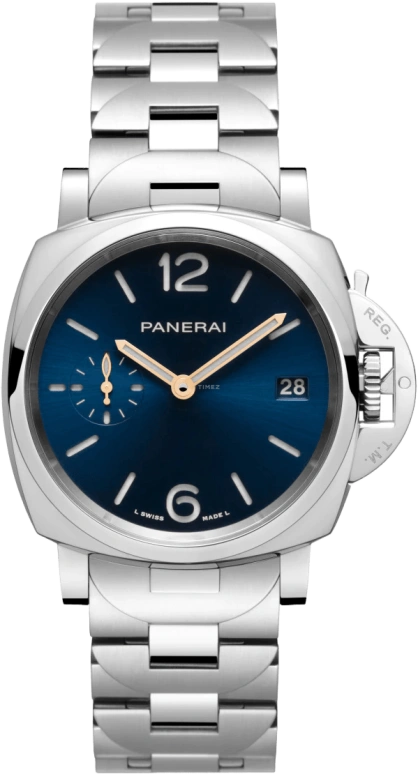 Panerai,Luminor Due 38mm,38mm,Stainless Steel,Blue,Automatic,Date,72hours,PAM01123