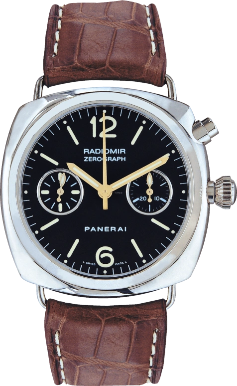 Panerai,Radiomir 43mm,43mm,White Gold,Black,Handwound,Chronograph,Monopoussoir,PAM00067