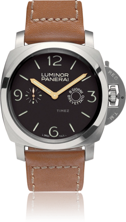Panerai,Luminor 1950 47mm,47mm,Stainless Steel,Brown,Handwound,Power Reserve Indicator,192hours,PAM00203