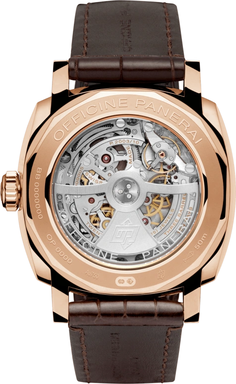 Panerai,Radiomir 1940 47mm,47mm,Goldtech,Brown,Automatic,Day,Power Reserve Indicator,Dule Time,Day / Night Indication,240hours,In-house Caliber,PAM00624