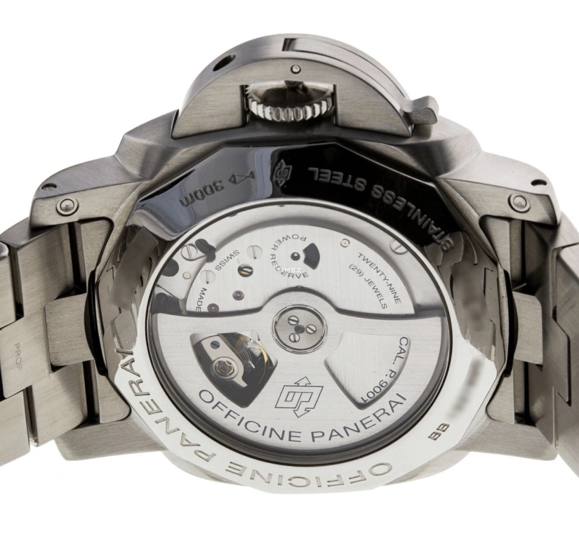 Panerai,Luminor 1950 44mm,44mm,Stainless Steel,Black,Automatic,Day,Power Reserve Indicator,Dule Time,PAM00329
