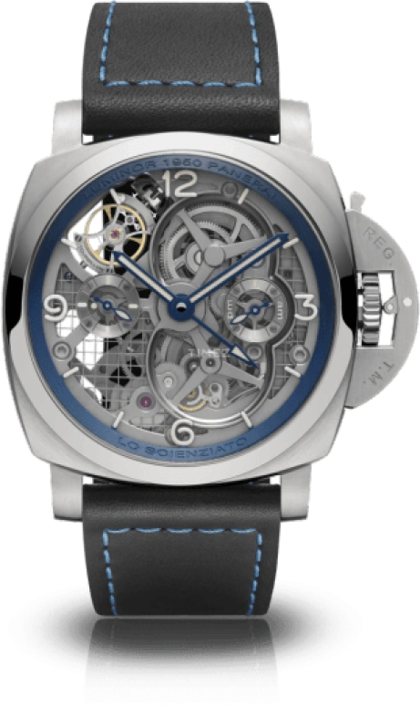 Panerai,Luminor 1950 48mm,48mm,Titanium,Skeleton,Handwound,Power Reserve Indicator,Dule Time,Tourbillon,Day / Night Indication,144hours,In-house Caliber,PAM00767