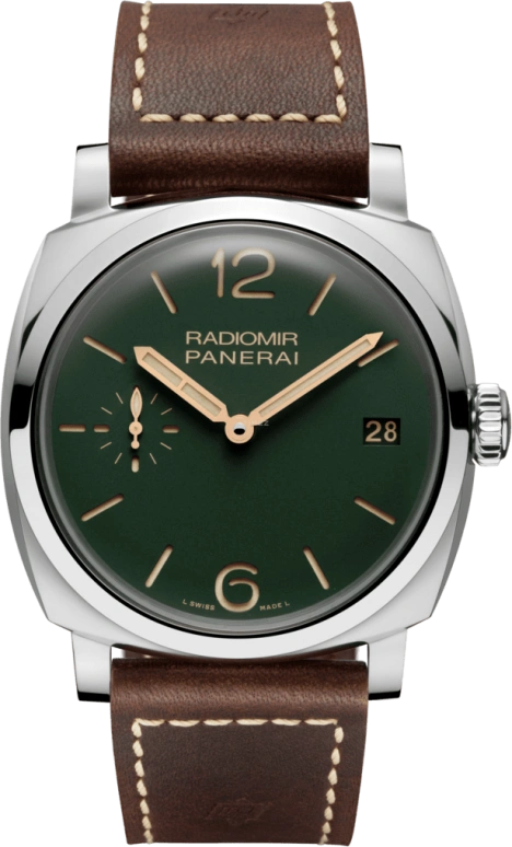 Panerai,Radiomir 1940 47mm,47mm,Titanium,Green,Handwound,Day,72hours,PAM00736