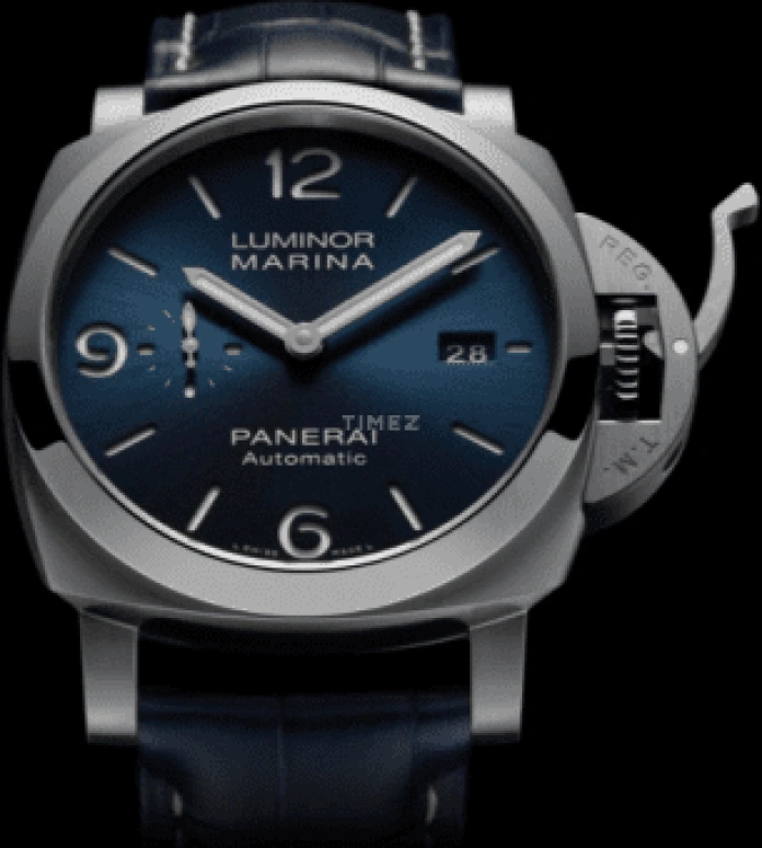 Panerai,Luminor 1950 44mm,44mm,Stainless Steel,Blue,Automatic,Date,72hours,PAM01313