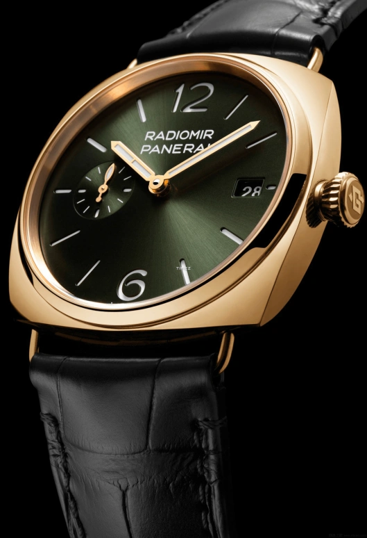 Panerai,Radiomir 40mm,40mm,Yellow Gold,Green,Automatic,Day,72hours,PAM01437