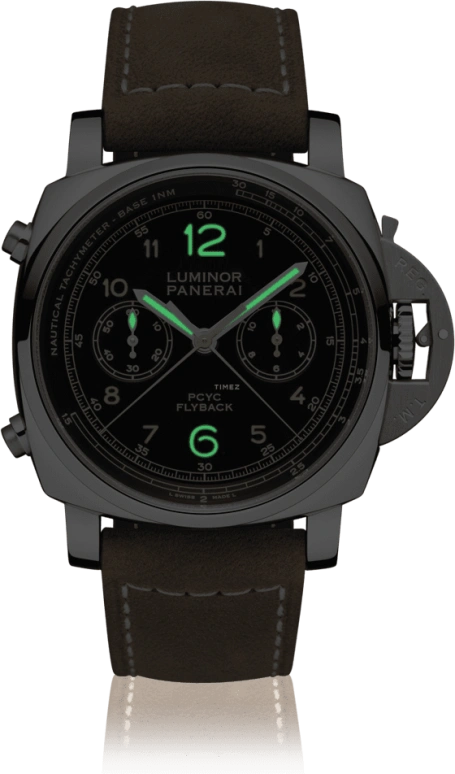 Panerai,Luminor 1950 47mm,47mm,Titanium,Black,Automatic,Chronograph,Flyback,Column Wheel,PAM00652