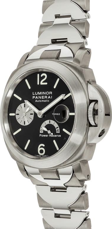 Panerai,Luminor 44mm,44mm,Stainless Steel,Black,Automatic,Day,Power Reserve Indicator,PAM00124