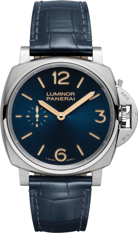 Panerai,Luminor Due 42mm,42mm,Titanium,Blue,Handwound,72hours,In-house Caliber,PAM00728