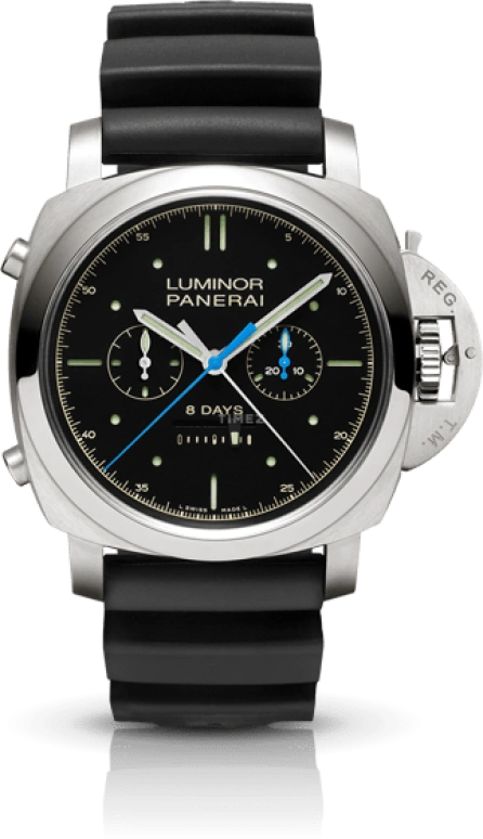 Panerai,Luminor 1950 47mm,47mm,Stainless Steel,Black,Handwound,Chronograph,Monopoussoir,Power Reserve Indicator,Rattrapante,192hours,In-house Caliber,PAM00427